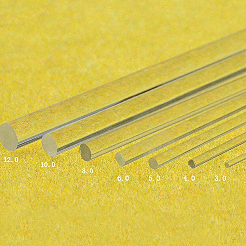 Diametro 2-6mm lunghezza 10 cm fai da te modello architettonico materiale architettura acrilico asta di vetro organico trasparente: 2x100mm 30pcs