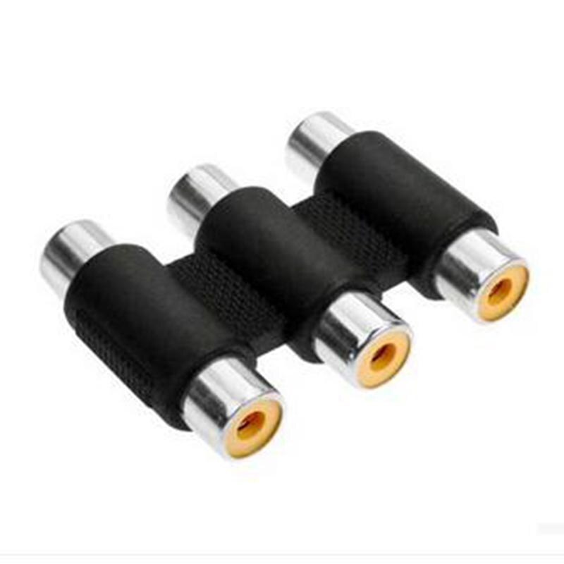 10 pz 3AV video adattatore Connettore audio 3 femmina a 3 RCA femmina dritto 3AV connettore femmina