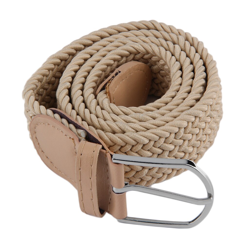 Men's Casual Woven Braided Stretch Elastic Belt Waistband Waist Strap Stylish Practical