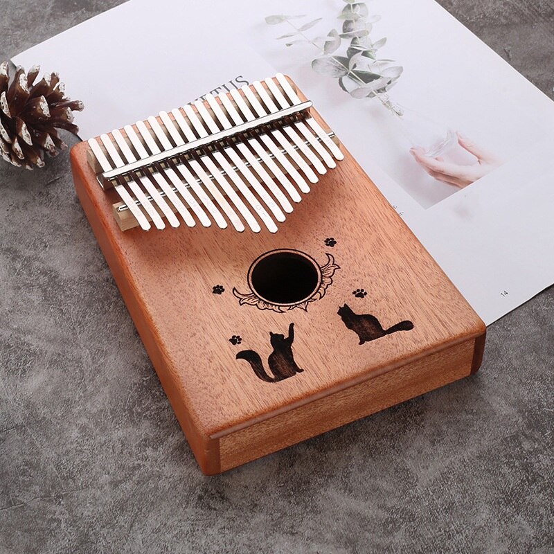 17-clave Thumb Piano niños Kalimba Africana bolsillo instrumento Musical de madera de Piano de pulgar Kalimba