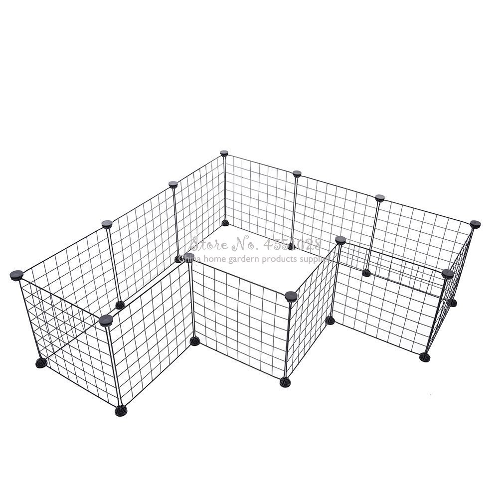 DIY Combination Wire Mesh Pet Cage dog Cat Rabbit Cage Multi Function Fence Iron Cage Guinea Pig Metal Hamster Cages