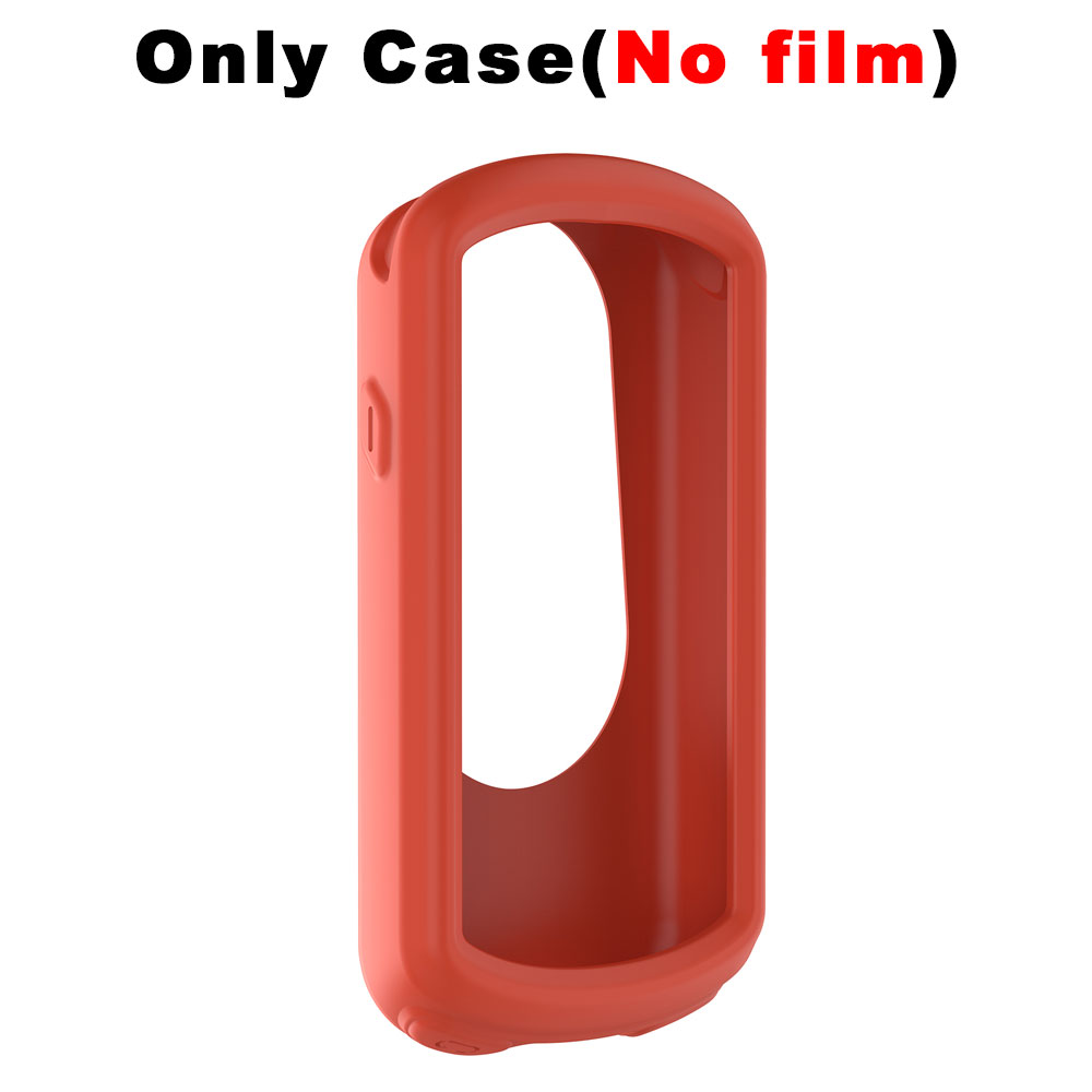 Funda protectora de silicona 2 en 1 para ordenador de bicicleta Garmin Edge 1030 + película de vidrio para Edge 1030 Plus: XXL / Castaño