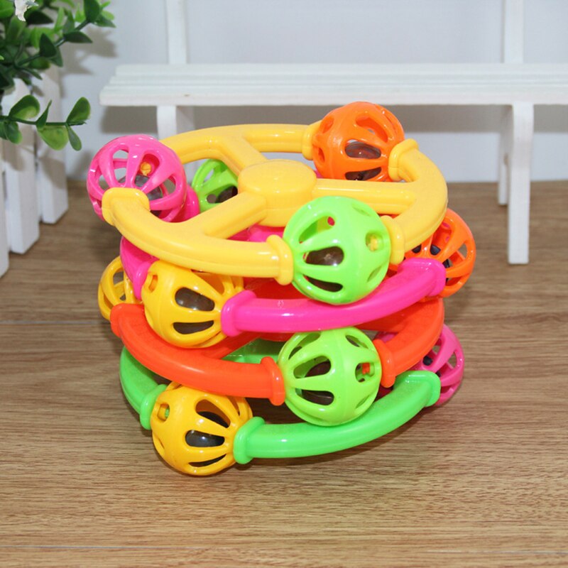 1pc Baby Toy Funny Little Develop Intelligence Plastic Hand Bell Rattles Christmas Birthday Toys for Kids