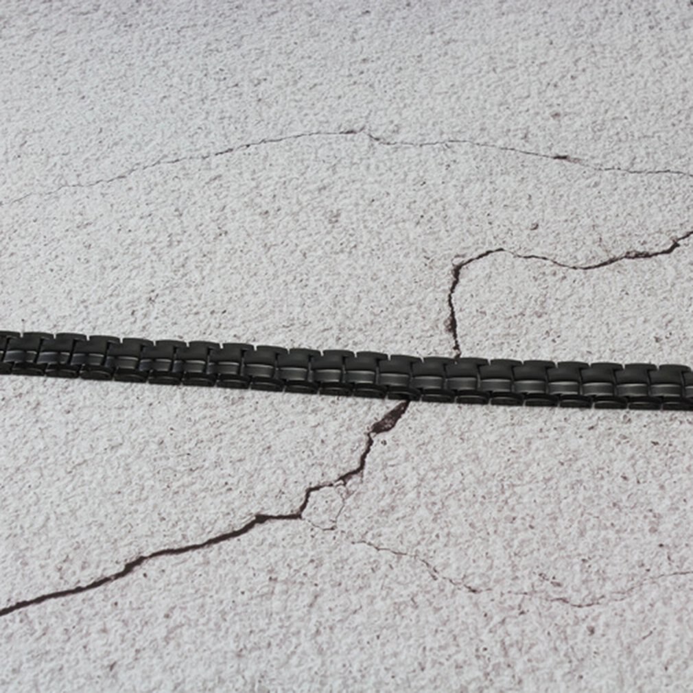 Escalus Men's Black Pure Titanium Magnetic Bracelet For Men 4in1 Magnets Negative Ions Germanium Health Bracelets Jewelry