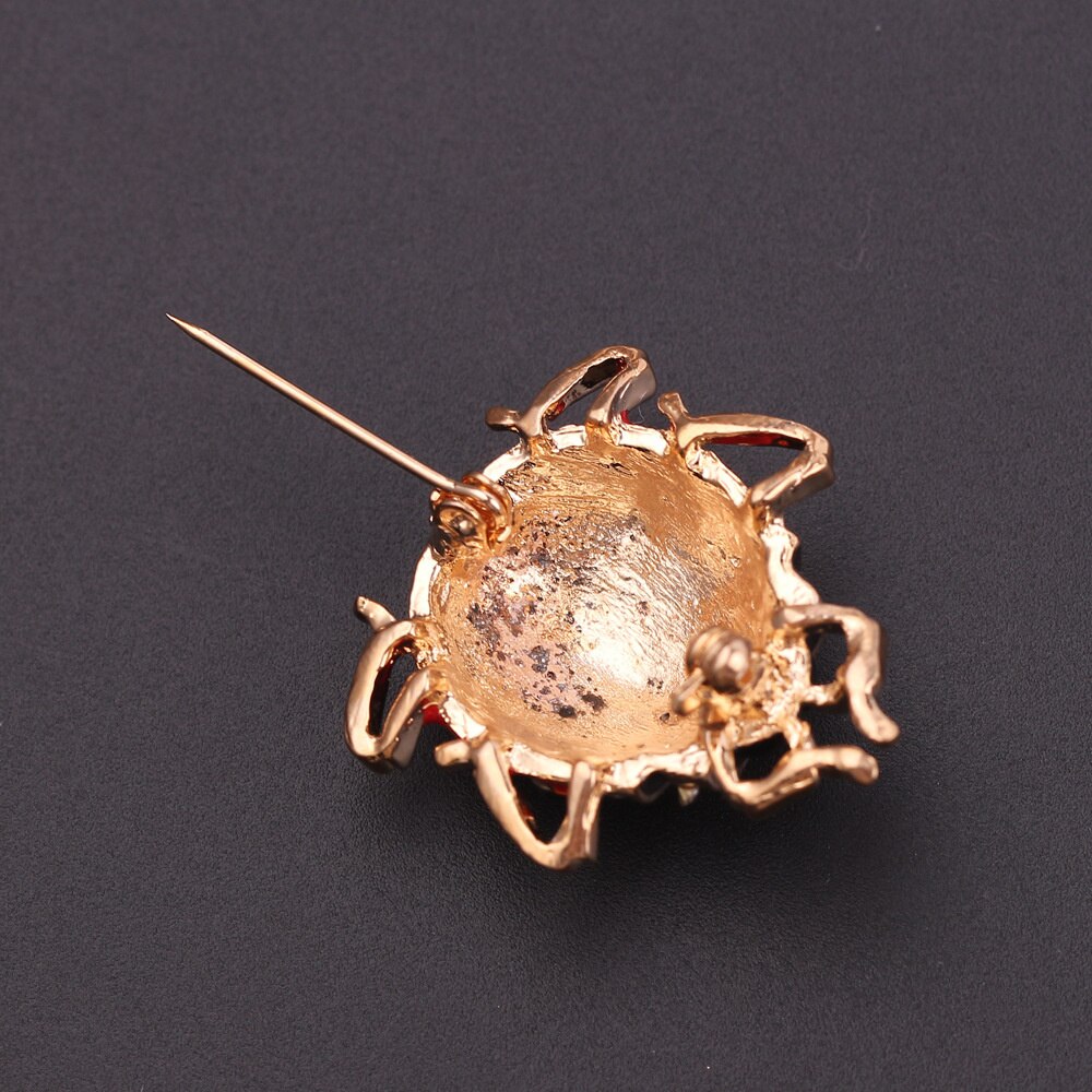 Hoogwaardige Insect Broche Animal Broche Strass Vrouwelijke Sieraden Lieveheersbeestje Broche Westerse Accessoires