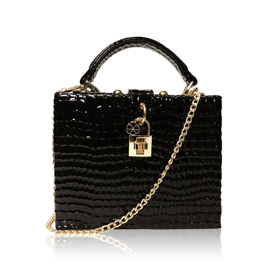 Serpent impression boîte sac à main femmes Serpentine serrure petit carré PU soirée pochette sac à bandoulière dames dîner fête sac à main personnalité