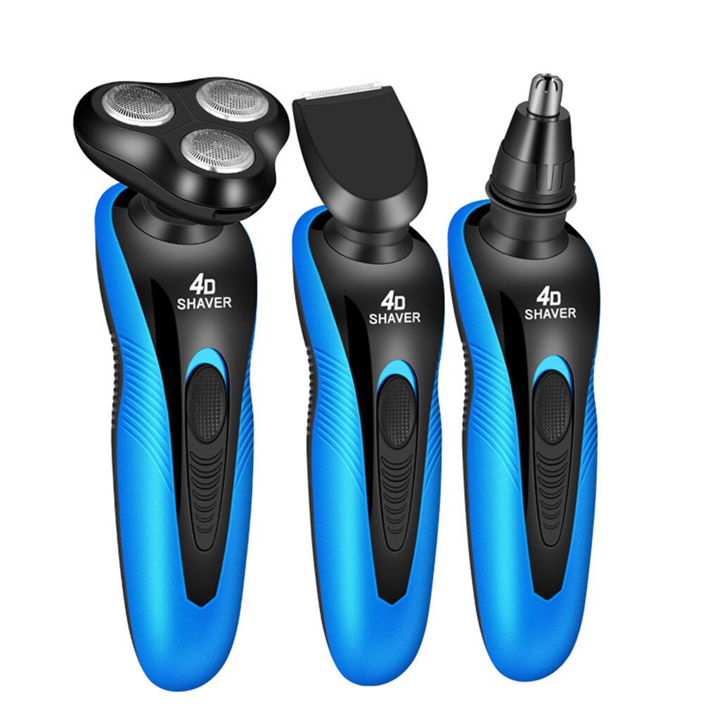 Afeitadora eléctrica multifuncional con carga de barba y lavado, afeitadora rotatoria portátil, cortadora de barba, recién: B