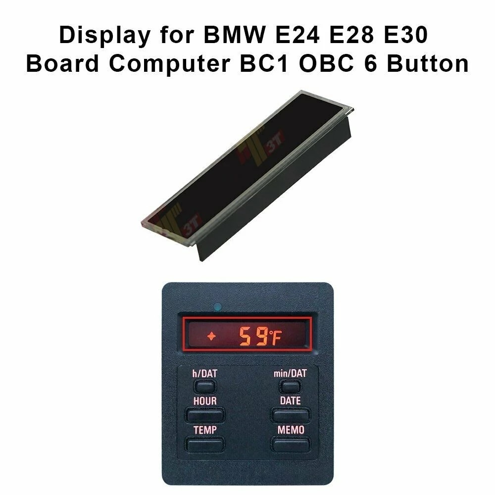 Dashboard LCD DISPLAY FOR BMW E30 3-SERIES M3 ON BOARD COMPUTER OBC CLOCK