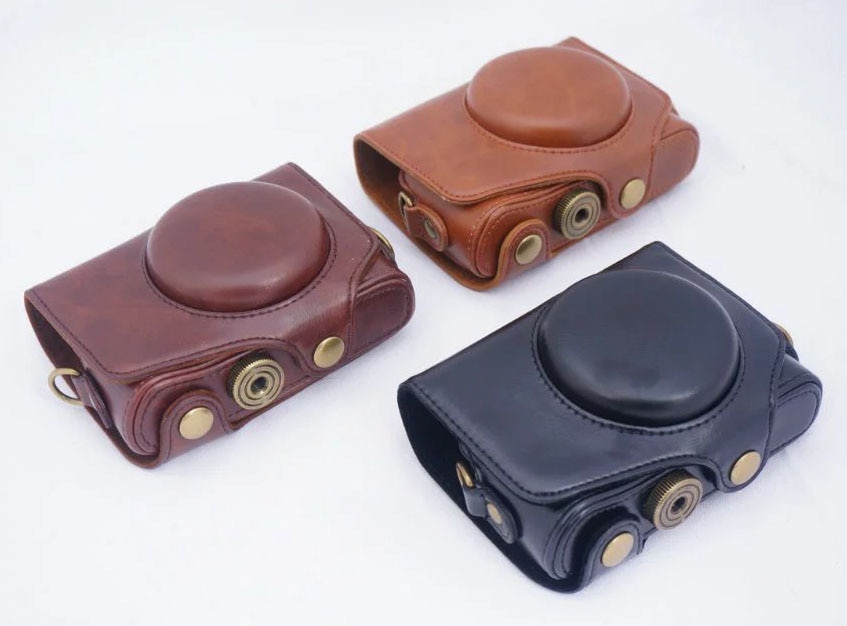 Camera Video Tas PU Case 1/4 Schroef Mount Voor Canon PowerShot SX720 SX730 SX740 HS Digitale Camera