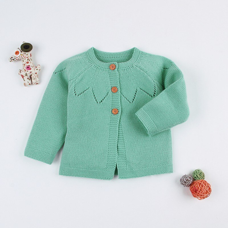 0-24M freundlicher freundlicher zur Seite fahren Herbst Baby Mädchen Jungen Strickjacke Hohl lässig Oberbekleidung Mantel Kleidung