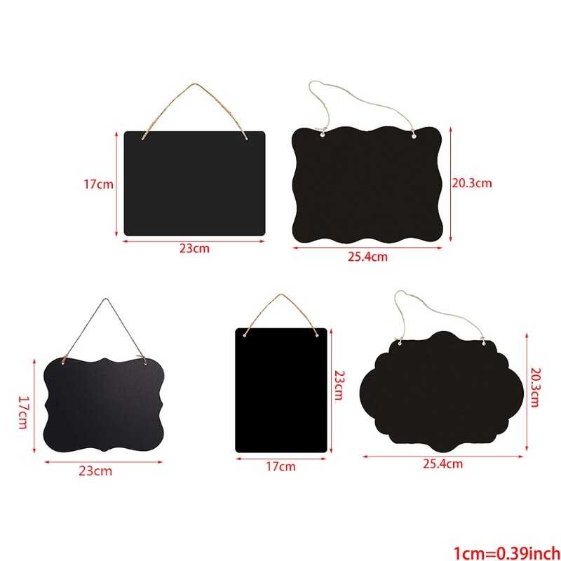 Rustic Chalkboard Hanging Signs Double Sided for standard Chalk Message Board fo