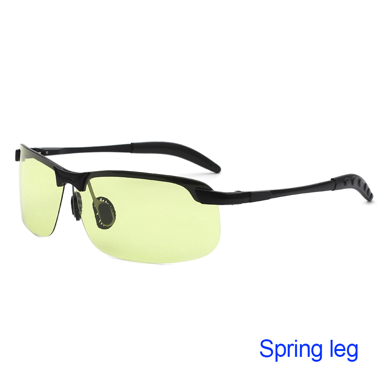 Photochromic Sunglasses Men/Women Polarized Driving Glasses Change Color Anti-Glare Day Night Vision Driving Fishing Sun Glasses: Gold / black
