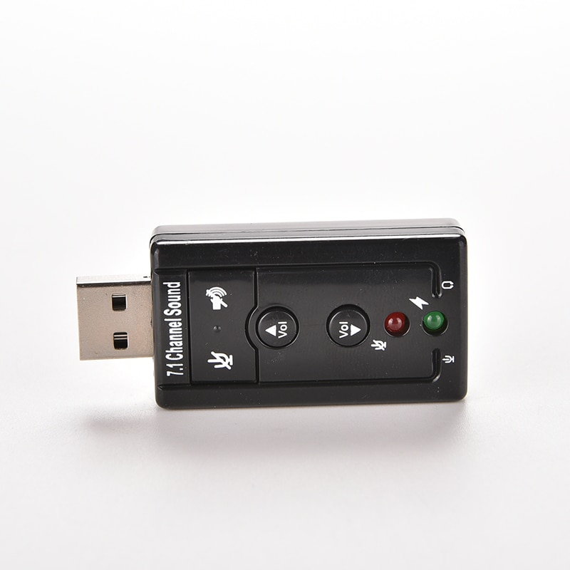 1PC External USB AUDIO SOUND CARD ADAPTER VIRTUAL 7.1 ch USB 2.0 Mic Speaker Audio Headset Microphone 3.5mm Jack Converter