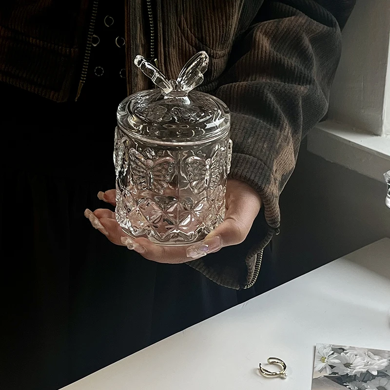 3d szklane słoiki z pokrywką w kształcie motyla, dozownik cukru, słoik na przyprawy, artykuły kuchenne, dekoracja domu, słoik na miód