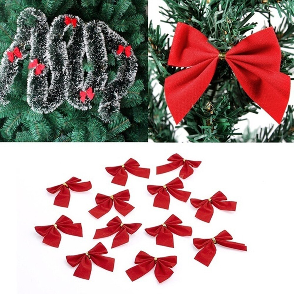36 stk 6cm ensfarvet sløjfe juletræ guirlande fest ornament dekoration