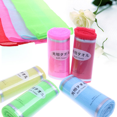 Toalla de baño coreana, Toalla de baño exfoliante, larga, limpia, viscosa, Toalla de baño
