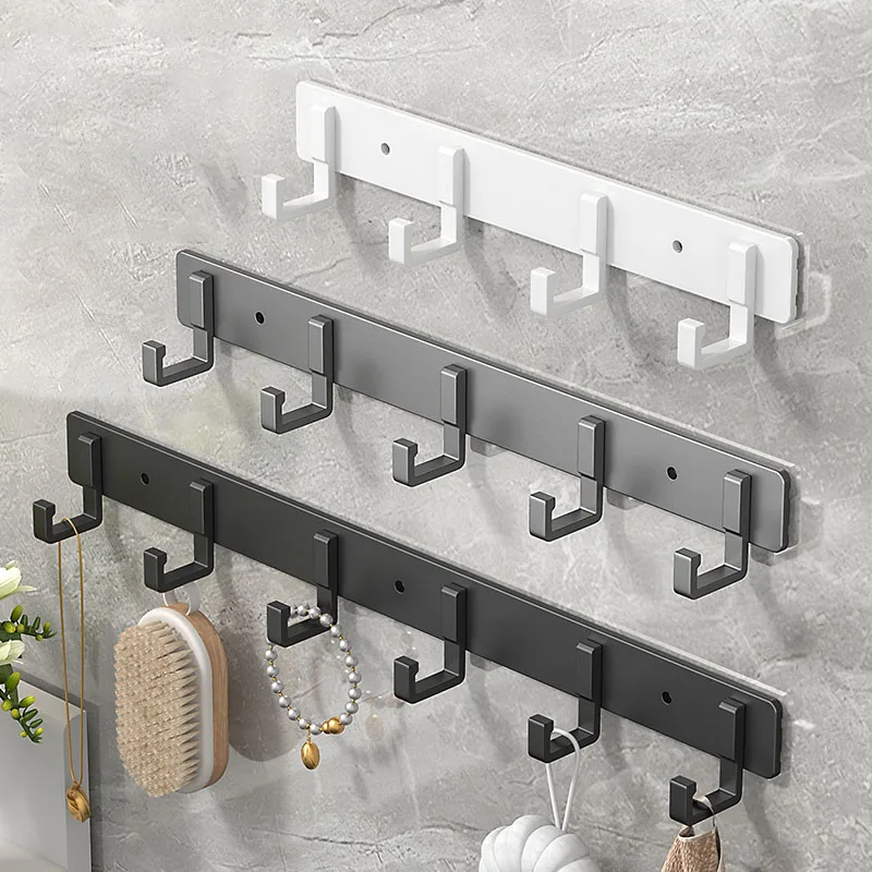 Perchas para cocina y baño, ganchos adhesivos portadores, toallas adhesivas fuertes, paredes de baño sin perforaciones montadas en la pared
