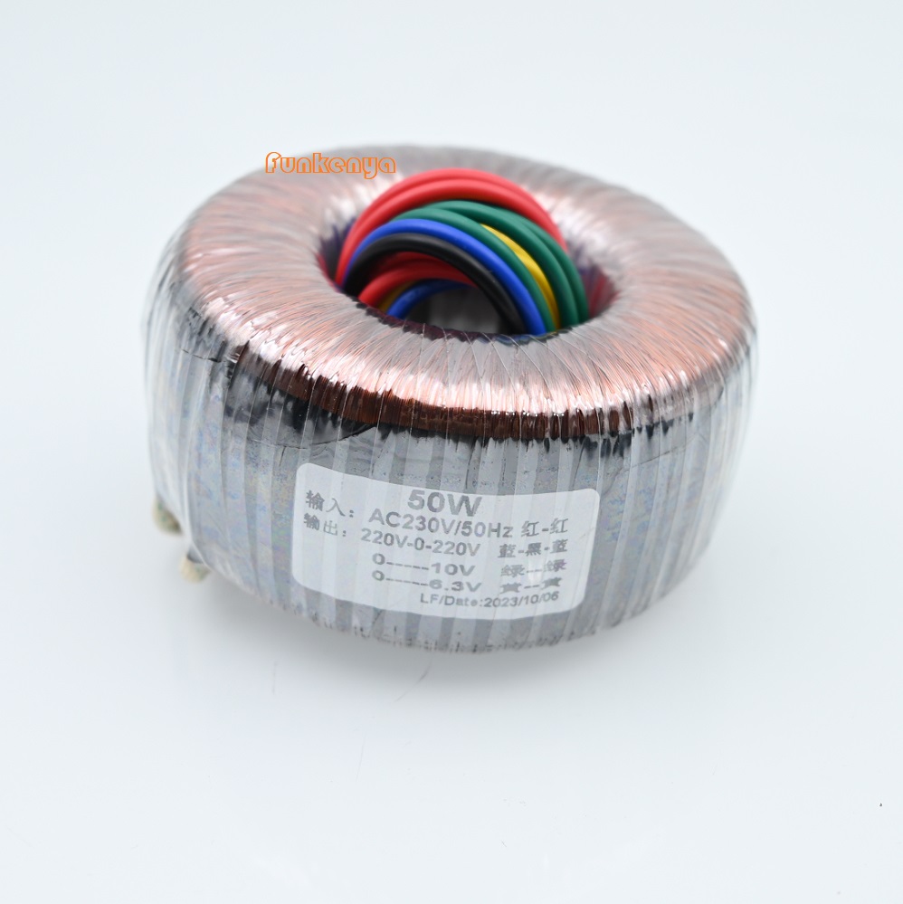 Trasformatore amplificatore valvolare 50W 0-6.3V 0-10V Preamplificatore trasformatore toroidale doppio singolo 0-220V per 12AU7 12AX7