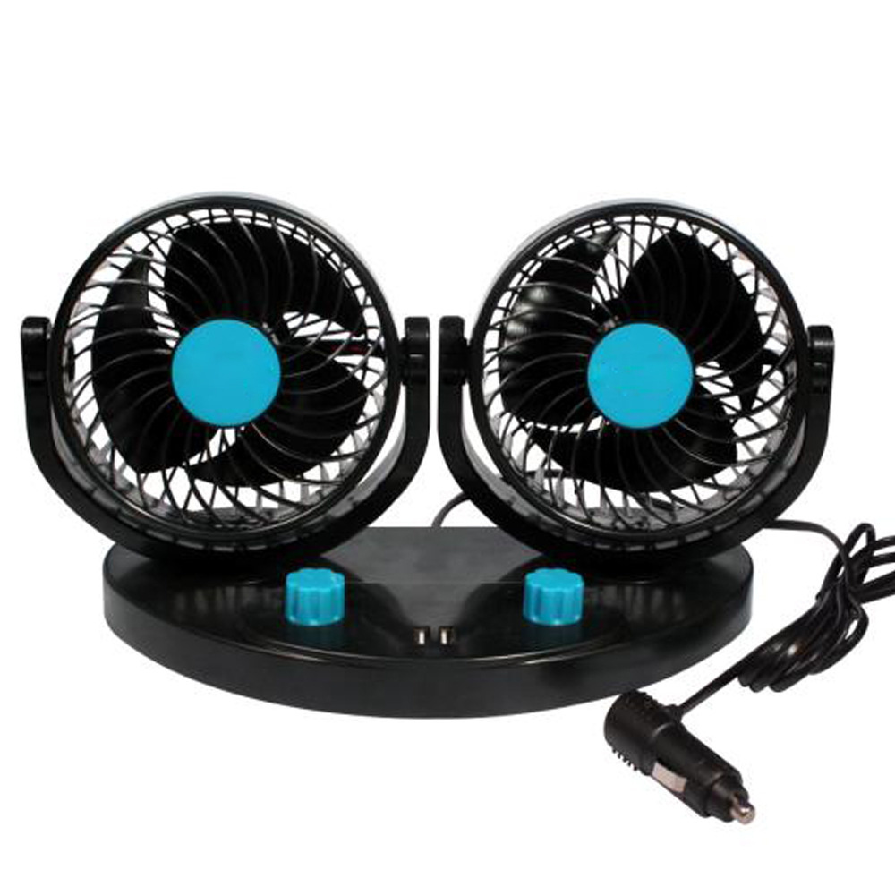 Car Mounted Fan 24V, Large Truck 12V, Sedan Universal Dual Head USB, Van Interior Cooling, Large Wind Power Electric Fan