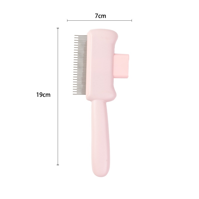 Cepillo para gatos para pelo corto y largo, herramienta de deshedding con botón de liberación, peine para el cuidado de mascotas, removedor de piel, suministros de caída: BLANCO