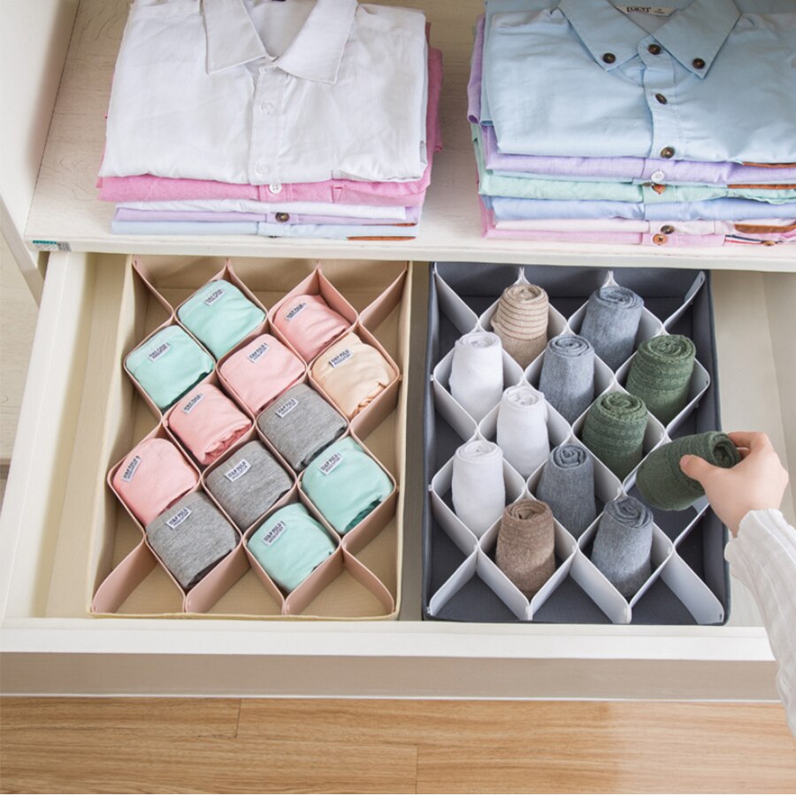 Divisori per cassetti fai-da-te organizzatore di stoccaggio per cassetti regolabile per disordine posate da cucina comò strumenti per il trucco calze cassetti per ufficio