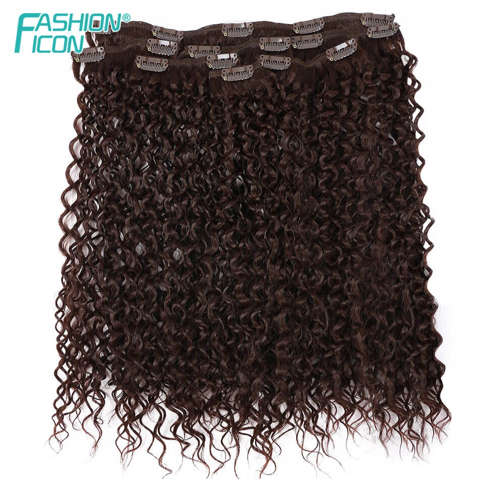 Syntetyczny klip w przedłużeniu perwersyjne kręstożek 24 Cal 140G 7 treski sztuczne włosy na spinki robić włosów darmowa wysyłka przez ikonę mody