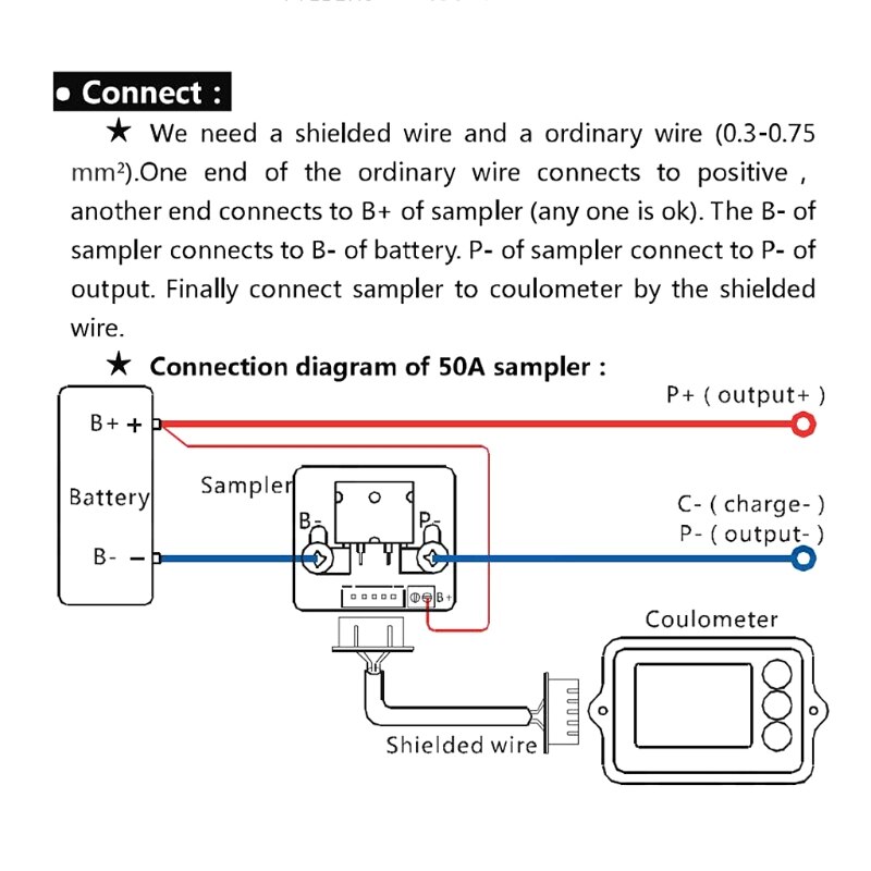 Dc 8-80v 50a batteri coulometer  tk15 batteri tester til lifepo coulomb tæller
