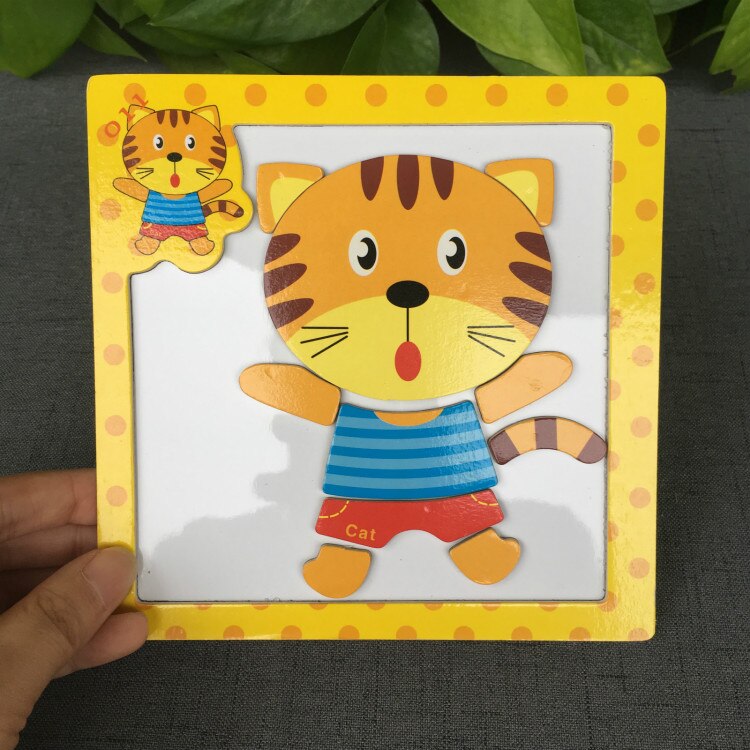 Cartoon Animal Magnetic Puzzles and Drawing Board Children Wooden Toys Writing Jigsaw Homeschool Supplies Educational Baby