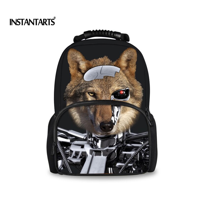 INSTANTARTS Cool Tiger Zebra Men Felt Backpack Travel Laptop Bagpacks for Male 3D Animal Printing Backpacks Boys Mochila Escolar: CC1101A