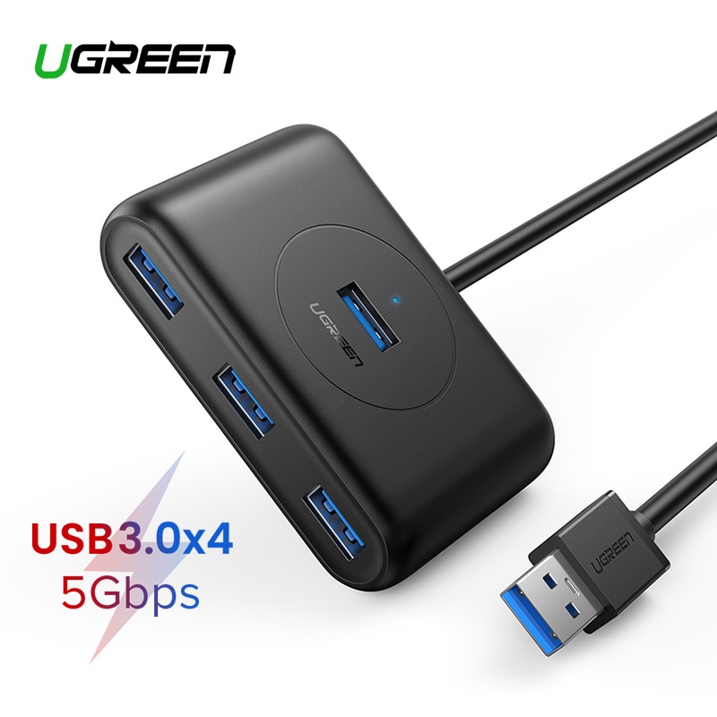 UGREEN USB Hub 4-Port USB 3.0 High-Speed USB Splitter For Hard Drives USB Flash Drive Mouse Keyboard Extend Adapter USB 3.0 Hub