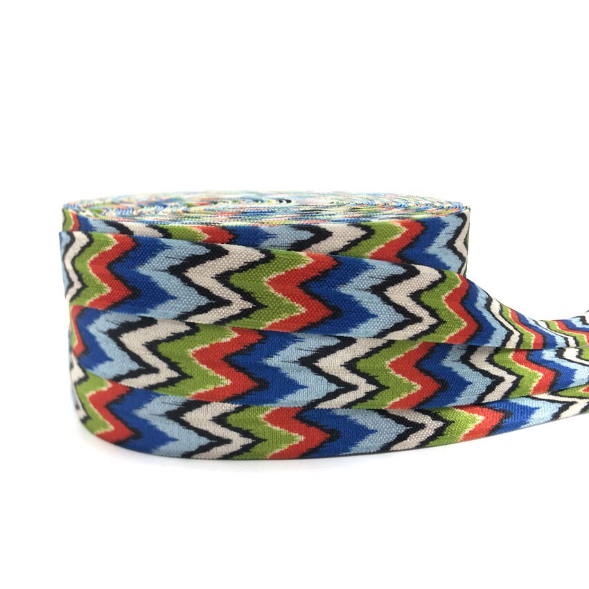 16mm Chevron Dot Arrow Car Paw Print Animal Fold over Elastic Band Sewing Tape Handmade Crafts Accessories DIY Baby Headband
