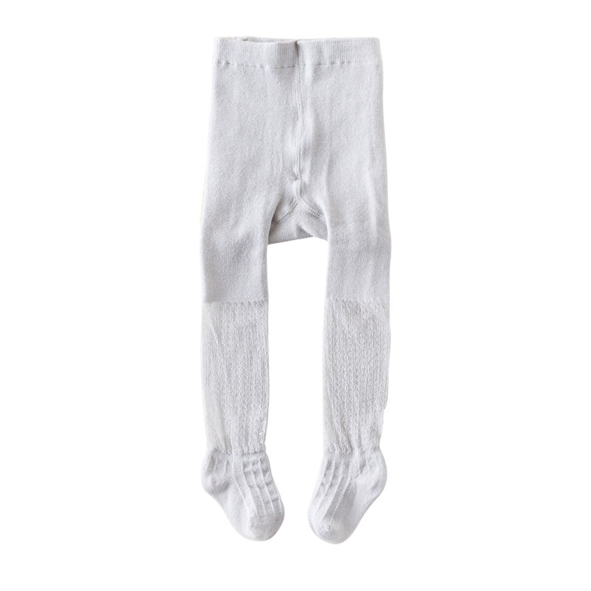 Simple Girl\u2019s Solid Color Leggings Summer Baby Anti-mosquito Breathable Mesh One-piece Pantyhose: Gray / 0-12M