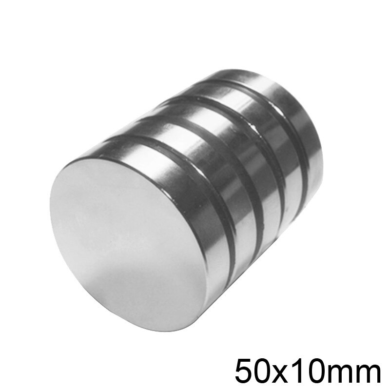 1/2/3 stk 50 x 10 mm superkraftig stærk magnetisk 50 mmx 10mm permanente neodymmagneter 50 x 10mm stor rund magnet 50*10 mm