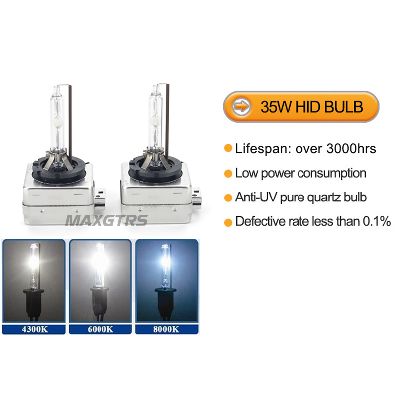 2x AC 12V 35W D1S D2R D2S D2 D3S D4S Original Hid Xenon bulb 4300K 6000K 8000K 3200LM Single Beam Replacement Bulb Car Headlight