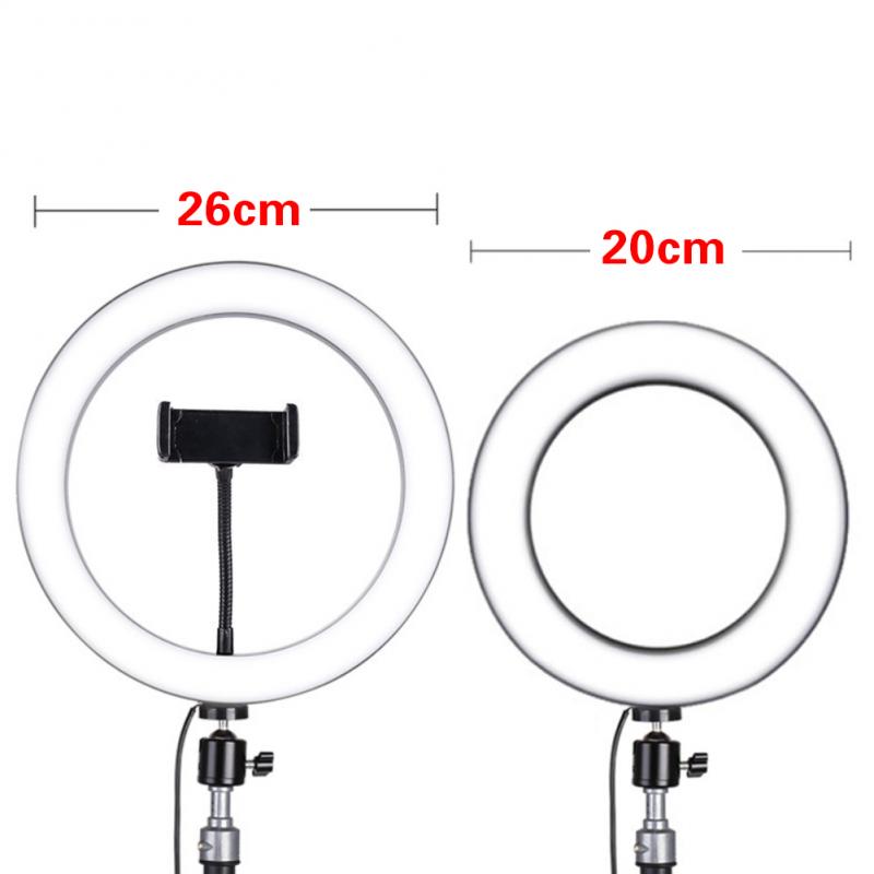 20 / 26cm LED Ring Licht Kunststoff Hülse Fotografie Lampe Selfie Füllen Licht Foto Studio Kamera Ring Licht Live machen-hoch Füllen Licht