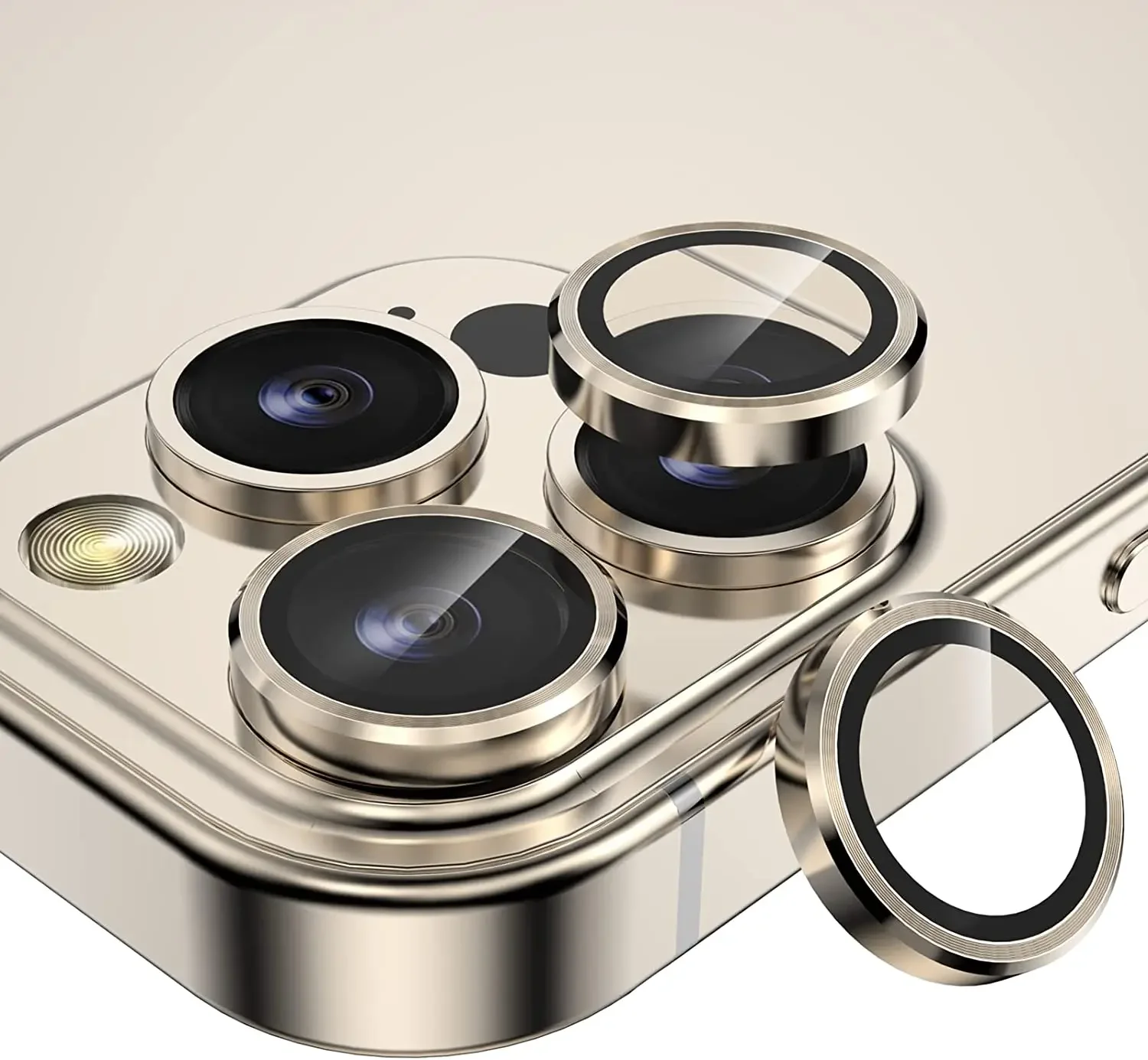 2-3Pcs Camera Lens Protector For IPhone 15 Pro Max 14 Plus 13 Mini 16 15Plus Tempered Glass Protection Cover Accessories: Gold / Bundle5