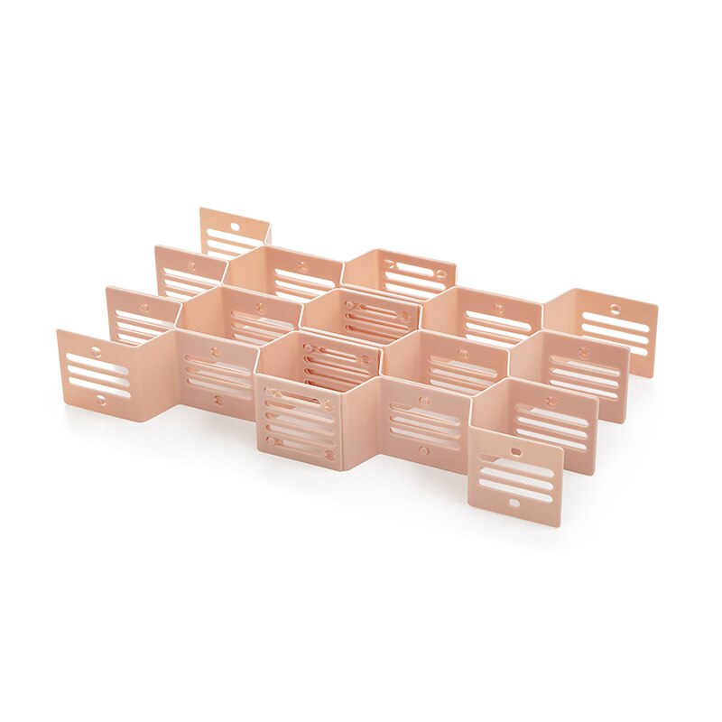 L.H.S Honeycomb drawer organizer Organizer for underwear Organizer for socks Drawer closet storage box divider: Pink