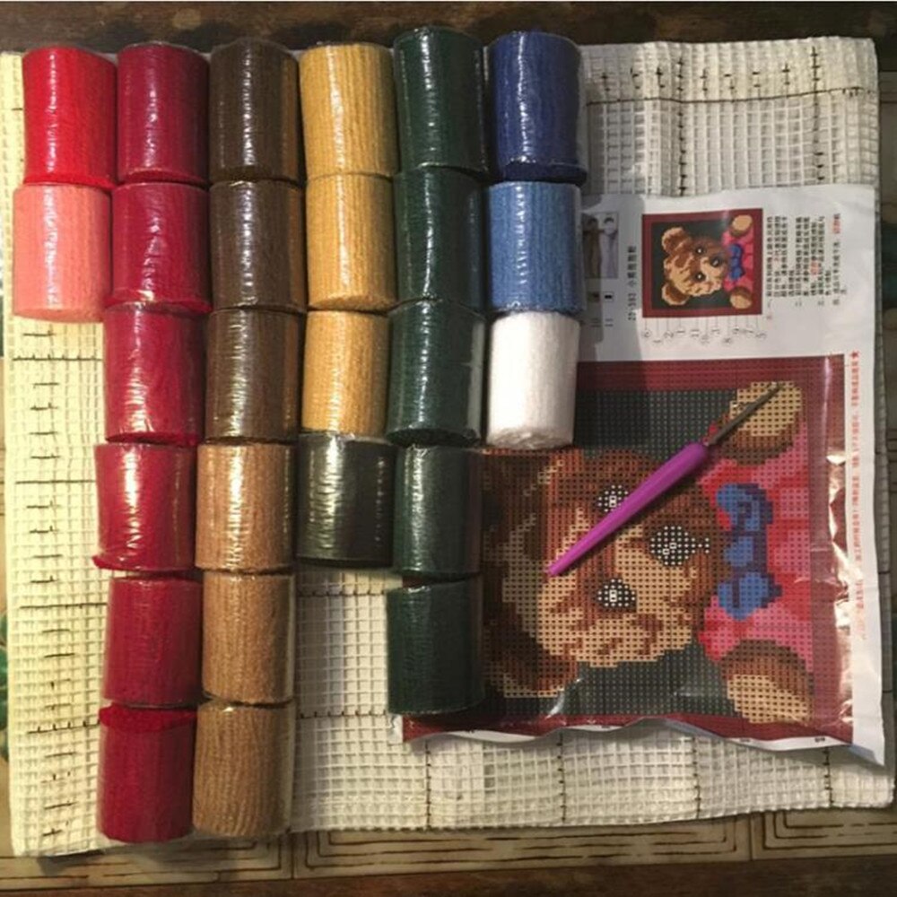 Kit de costura de método de almohada "hágalo usted mismo" gancho de cierre Delfín de dibujos animados alfombra kit Unfinshed/patrón de alfombras bordadas