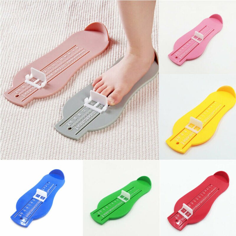 5 cores criança infantil pé medida calibre sapatos tamanho ferramenta régua de medição disponível abs bebê carro faixa ajustável 0-20cm tamanho
