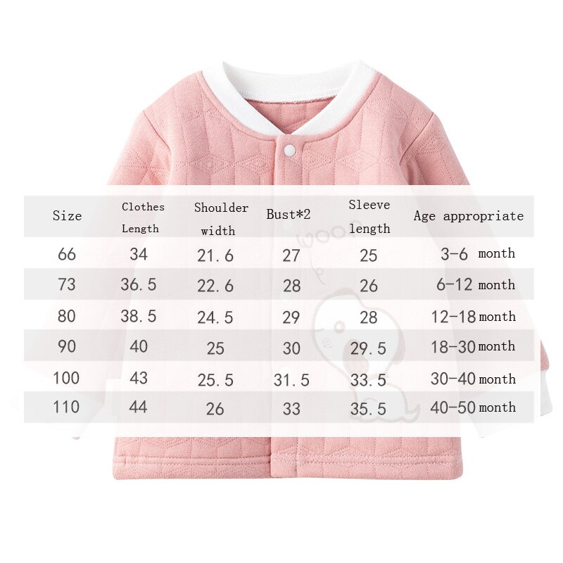 Automne sous-vêtements pour tout-petits garçons vêtements thermiques pour enfants bébé mince coton cardigan épaississement avec 0-3 mois bébé fille vêtements