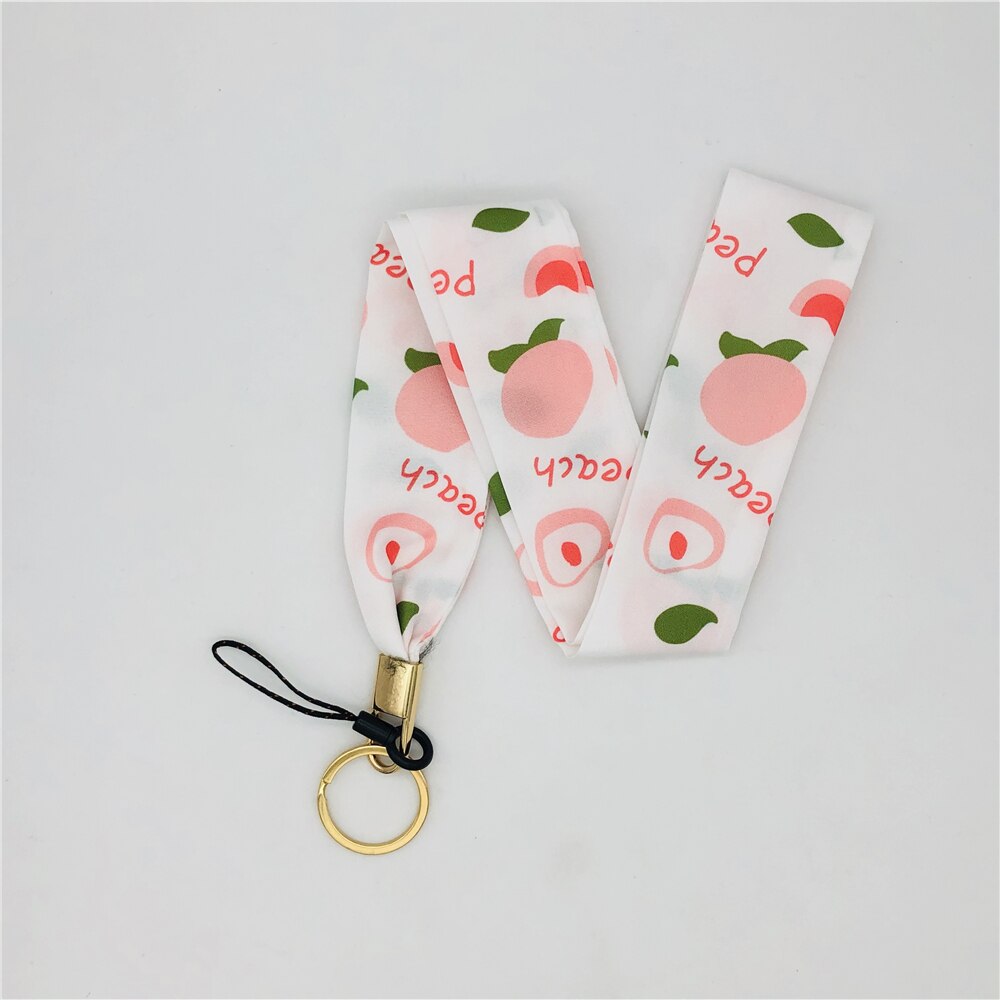 Butterfly Wide Neck Strap Lanyards For keys ID Card Gym Mobile Phone Straps USB badge holder DIY Hang Rope Lariat Lanyard: Red / Pink