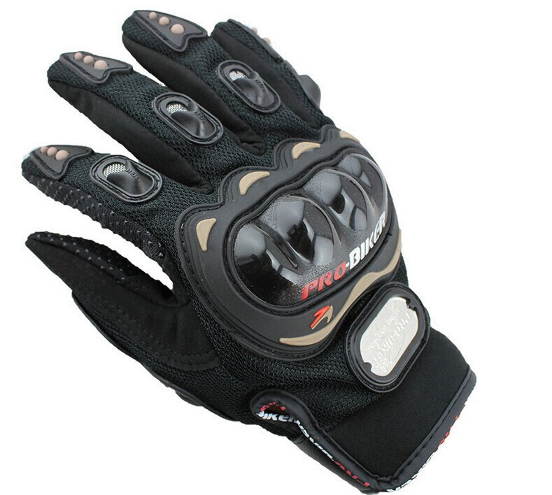 Leather Motorcycle Gloves Protective Armor Short Gloves M/L/XL Full Finger Hole for Riding Sports Stylish: pro-15 / XL