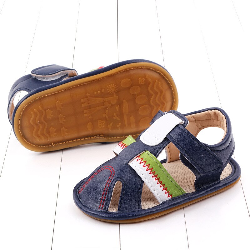 Boys Sandals Soft Leather Closed-Toe Toddler Baby Summer Shoes Boys and Girls Children Beach Shoes Sport Kids Sandals