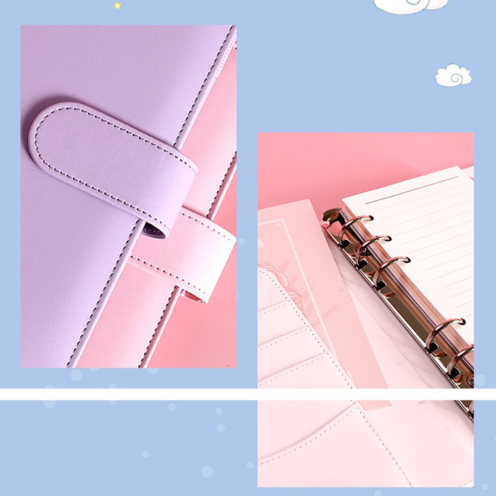 PU pelle Macaron A6 copertina per Notebook Budget raccoglitore ufficio scuola Agenda settimanale personale Agenda organizzatore