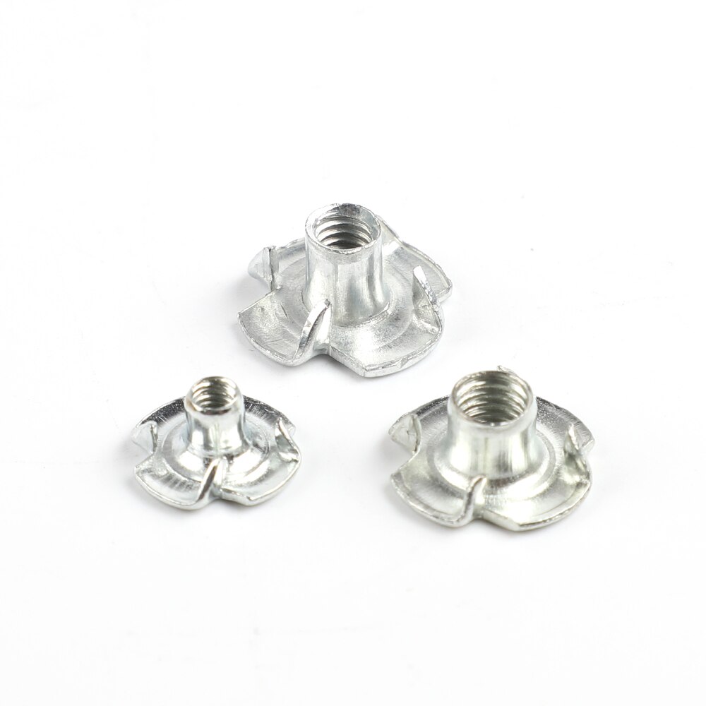 10 stuks/partij  m3 m4 m5 m6 m8 m10 m12 verzinkte vierklauwmoeren luidsprekermoer t-moer blinde getande t-moer meubelbeslag schroef