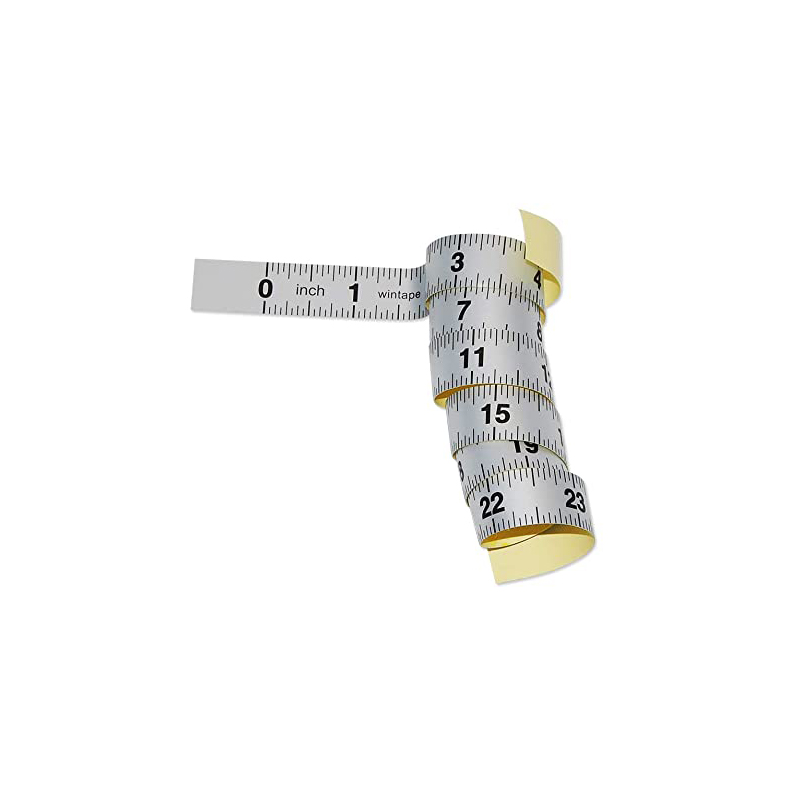 Silver Adhesive sticker ruler Workbench Ruler Adhesive Backed Tape Measure - 24 Inches 61 Centimeters Tape Measure (Inches)