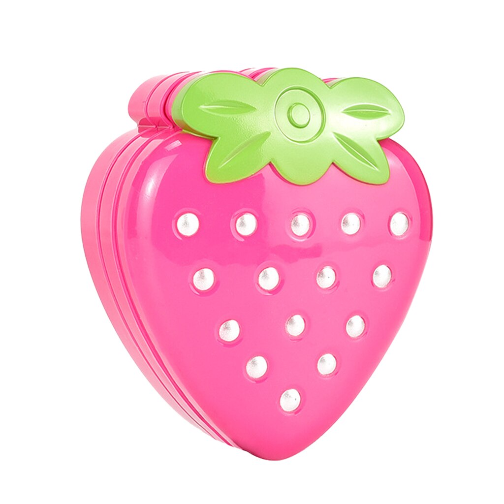 Kit de maquillage en forme de fraise pour fille avec ensemble de cosmétiques ombre à paupières rouge à lèvres, ensemble de beauté de Palette lavable