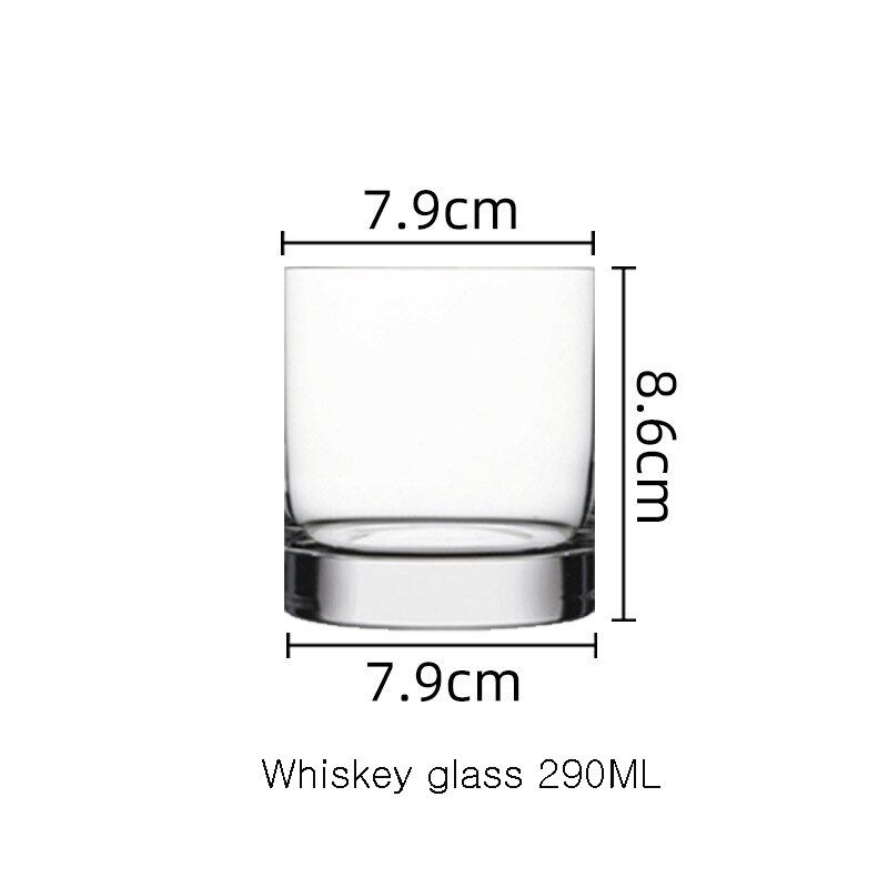 Turkish Lead-free Crystal Whiskey Glass, Home Classical Wine Glass Bar: Wiskey Glass 290ML