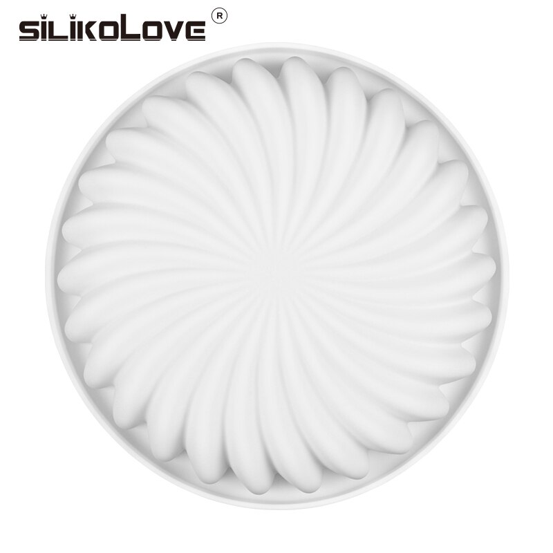 SILIKOLOVE Ronde Siliconen Cakevorm Spiraal Cake Mallen Voor Bakken Food Grade Siliconen Mousse Dessert Mallen Grote Cakevorm