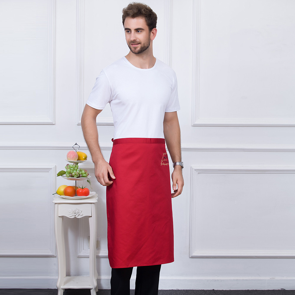 5 Colors Unisex Graphic Print Kitchen Work Wear Aprons Long Restaurant Home Cooking Wear Chef Waiter Aprons